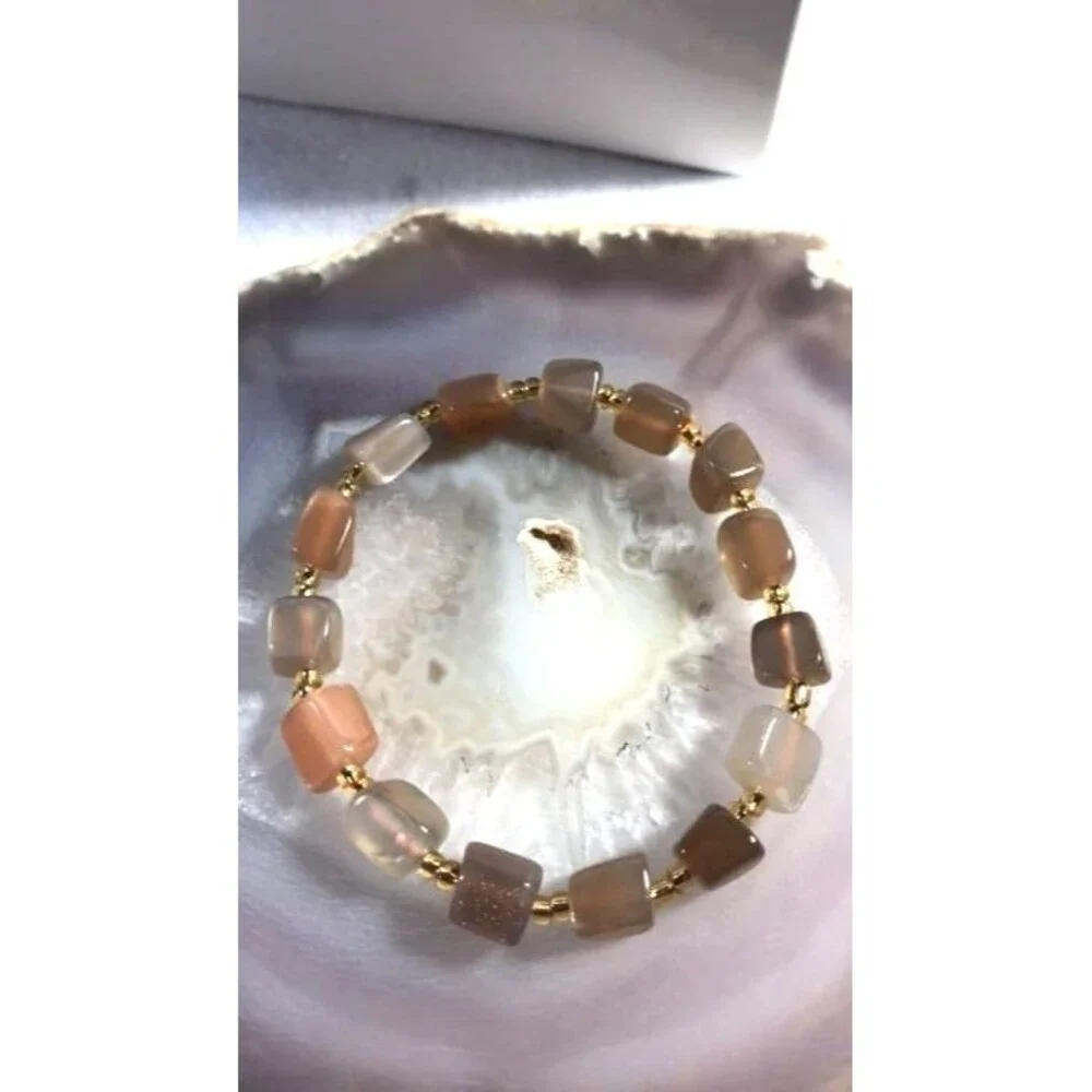 Moonstone Freeform Stretch Bracelet